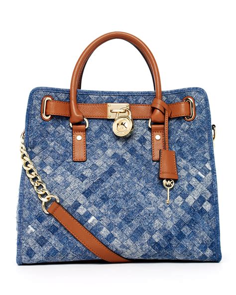 blue michael kors hamilton|Michael Kors Hamilton large tote.